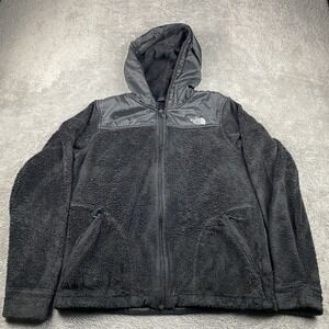 The North Face Sherpa Fleece Full Zip Hoodie Womens Medium Black Jacket
